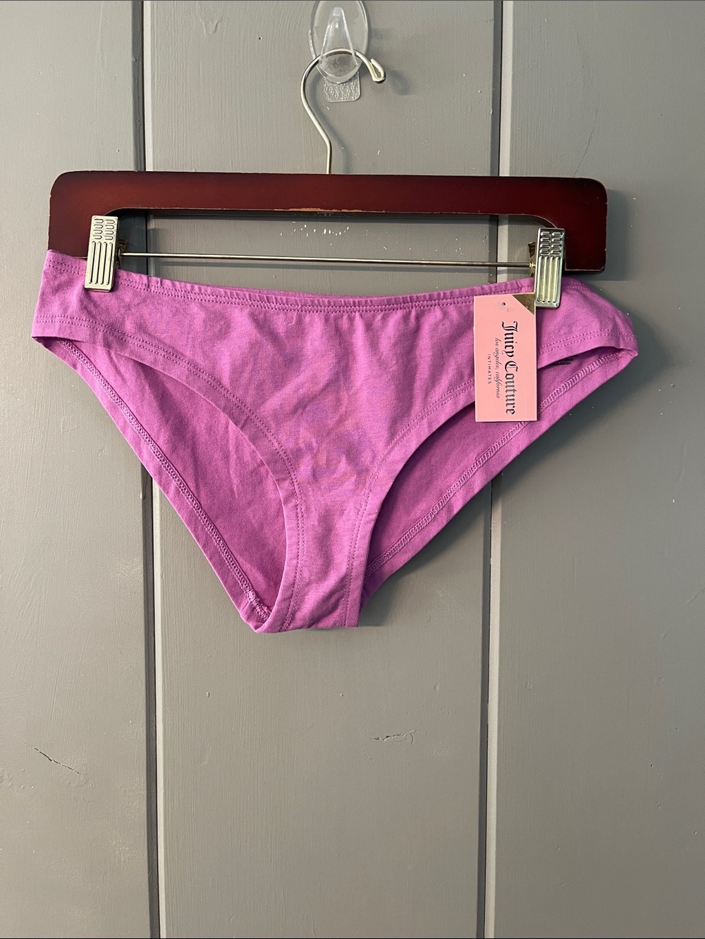 NWT Juicy Bikini Panty Purple Gold Crown Hipster Whimsical Y2K Festival Bohemian